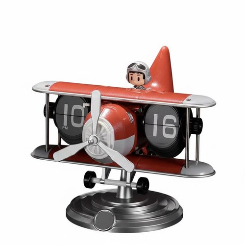 Flugzeug-Fallblatt-Uhr