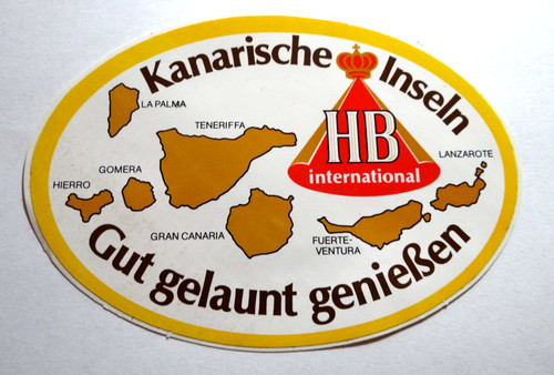 Werbe aufkleber kanarische - hb,