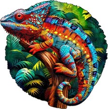 Jigfoxy Holzpuzzle Chamäleon