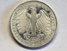 5 Deutsche Mark, Carl Friedrich Gauss, 1777 - 1855, 1977 J