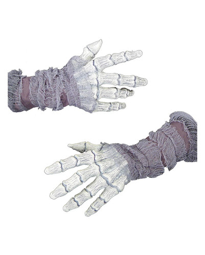 Skelett mumie handschuhe weiß - skelett,