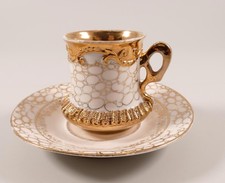 Thüringen Sammeltasse Sammelgedeck 2 Teile vergoldet Moccagedeck