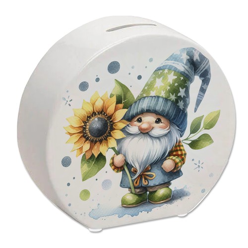 Gartenzwerg mit sonnenblume - gartenzwerg,