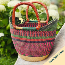 Original Afrika Bolgakorb Einkaufstasche Picknickkorb Strandtasche nachhaltig