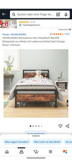Bett Einzelbett schwarz Metall 90*200 cm