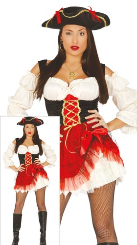 Rote frau piratin größe - rote,