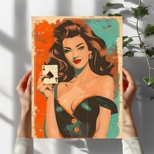Vintage Pin Up Girl Poster