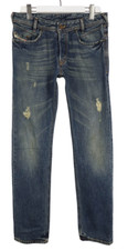 Diesel Poiak 008WS Herrenjeans W31/L34 Alter Look Distressed Blau Whiskers