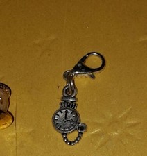Charm Anhänger  Taschenuhr silbern