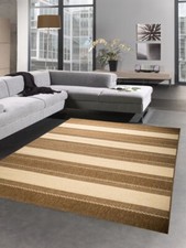 Teppich Sisal Optik Küchenläufer Küchenteppich Streifen beige braun