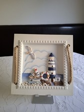 Bilderrahmen mit ? ( Strand- Leuchtturm- Möve -Schiff ) ?Dekoration Top  !