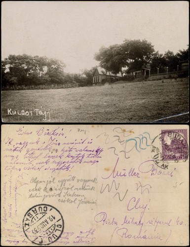 Postcard ungarn haus hang - .ungarn, am