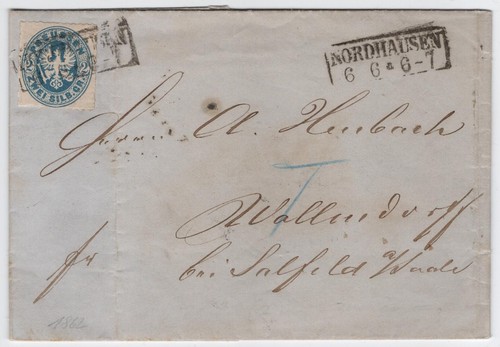 Preußen 17b auf brief 1862 - brief,
