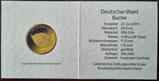 Zertifikat 20 Euro Goldmünze Deutscher Wald Buche