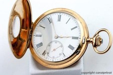 Ch. Suchy & Fils Halbsavonette Taschenuhr 585 14kt Gelb Gold 1900 Antik!  