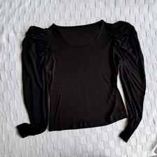 Vera Mont, Vintage 70er Jahre, TOP, Shirt, Bluse, Langarm gesmokte Puffärmel