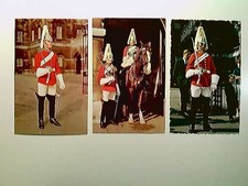 3x Life Guard, Whitehall, London, Großbritannien, AK, 1x gelaufen 1965, 2x ungel