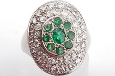 Smaragd Diamant Ring  585 14K