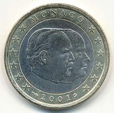 Euro kursmünze monaco 2001 - 1,
