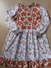 Jersey-Dreh Kleid Gr. 146-152 Übergangskleid Unikat Romantisch