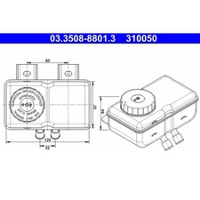 Ausgleichsbehälter Bremsflüssigkeit ATE 03.3508-8801.3 für BMW 5er