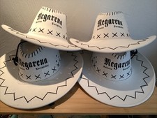 Filzhut Hut Fasching Fastnacht Party Ballermann 4 Stück  N E U  Cowboyhut weiß
