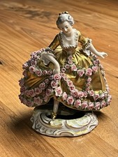 Porzellanfigur dame mit - porzellanfigur,,