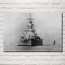 Leinwand Bilder Deutsches Militär Schlachtschiff Bismarck Krieg Militär 50x75cm  