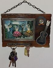 Vintage 60er Schlüsselbrett Schlüsselboard 5 Haken Spanien Flamenco 3 D Optik