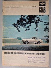 Seltene Kunden-Zeitschrift "Glas Nachrichten"  #2 1966 V8 Motor und Motorsport