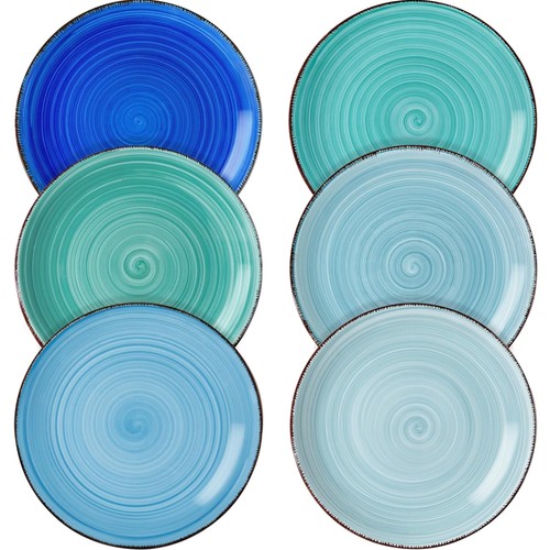 Steinzeug dessertteller set - steinzeug,