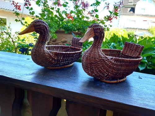 Rattan weidenkorb enten - 2,
