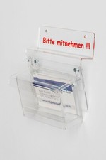 NEU ! Visitenkartenhalter mit Deckel wetterfest Visitenkartenbox BITTE MITNEHMEN