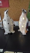 2 x Pinguin LED, Porzellan