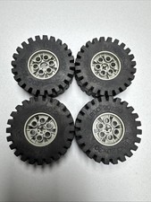 LEGO 4x Räder 20 x 30 Technic Reifen, Felge grau 4266c02