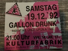 GALLON DRUNK gig Ticket