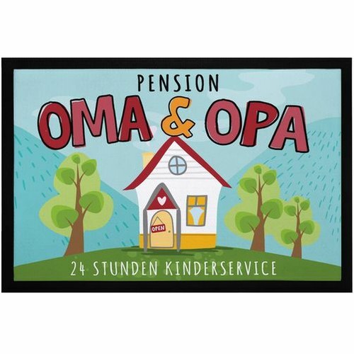 Fußmatte geschenk pension oma - fußmatte,