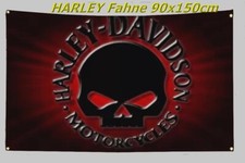 Harley Davidson scull, Chopper Fahne Flagge Banner Flag  90 x 150cm  4 Ösen Neu