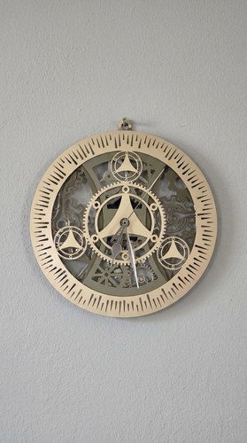 Uhr wanduhr holz laser - uhr,