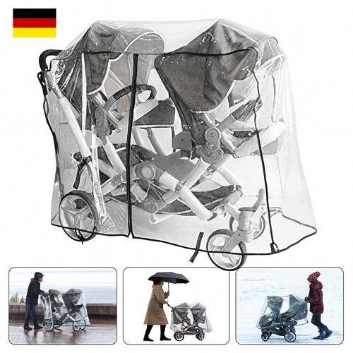 Doppel-Kinderwagen-Regenschutz