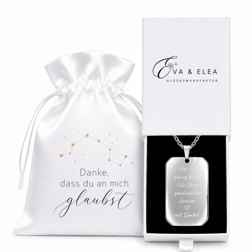 Kette mit gravur danke - kette, „danke