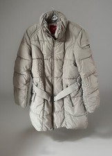 Zabaione Damenjacke Stepp Jacke grau mit Stehkragen und Gürtel Gr. XXL