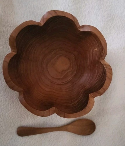 Kleine holzschale mit löffel - kleine,
