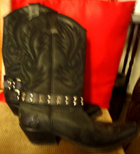 JOHNNY BULLS Cowboystiefel, Westernstiefel, Boots, Gr. 40, Echtleder, schwarz