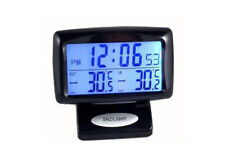 Mini Auto Digital Uhr LCD Thermometer KFZ Temperatur Wecker Außen und Innen DE