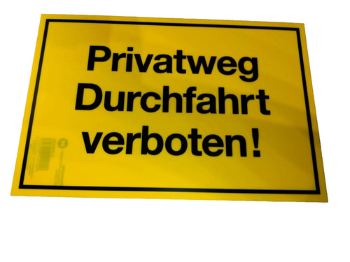Hinweisschild privatweg - hinweisschild,
