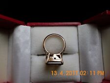 Gold Ring 585 Goldschmiedearbeit  Einzelstück Gr: 15 Rauchquarz 1A-Schliff****