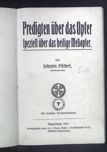 Predigten über das opfer - über,