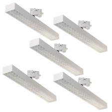 5x Stromschienen LED SHOP Strahler 20W  3 Ph Adapter SLV Lival Eutrac Philips