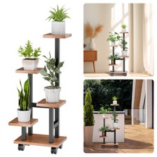 5-Tier Hölzern Blumenregal Pflanzenregal Mehrstöckig Blumenständer Pflanzenständ